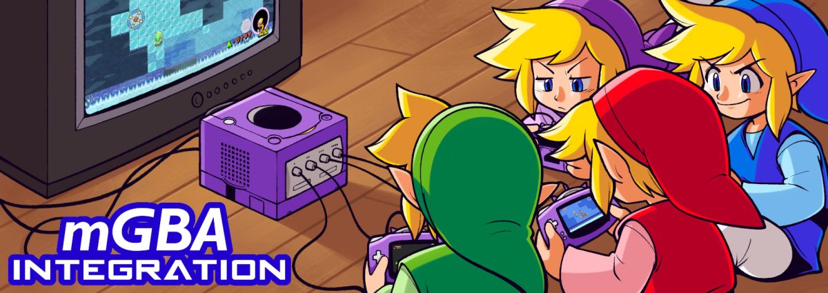 Colorful characters playing video games together